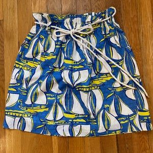 Lilly Pulitzer Sailboat Patterned Skirt